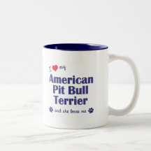 Amo mi pitbull Terrier americano (el perro femenin Tazas De Café