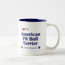 Amo mi pitbull Terrier americano (el perro masculi Tazas De Café