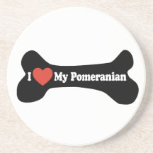 Amo mi Pomeranian - hueso de perro Posavaso Para Bebida