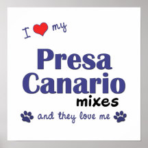 Amo mi poster de las mezclas de Presa Canario (per
