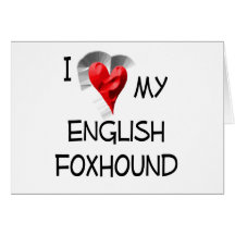 Amo mi raposero inglés tarjetas
