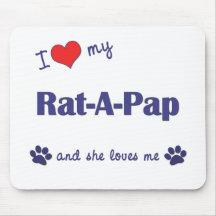 Amo mi Rata-UNO-Pap (el perro femenino) Tapetes De Raton