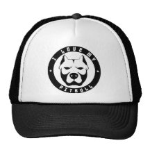 AMO MI raza del perro casero del PITBULL de PITBUL Gorros Bordados
