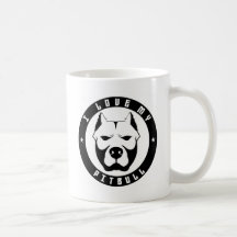 AMO MI raza del perro casero del PITBULL de PITBUL Tazas