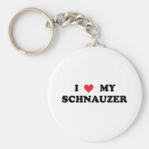 Amo mi Schnauzer Llaveros Personalizados