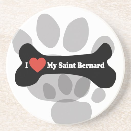 Amo mi St Bernard - hueso de perro Posavasos Para Bebidas