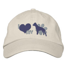 Amo mi Staffordshire Terrier americano Gorro Bordado