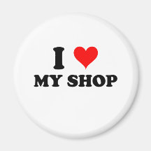 Amo mi tienda iman de nevera