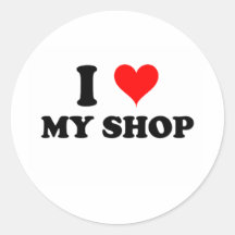 Amo mi tienda pegatinas redondas