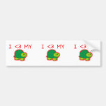 Amo mi tortuga etiqueta de parachoque