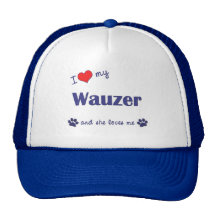 Amo mi Wauzer (el perro femenino) Gorra