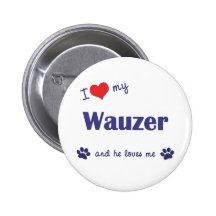 Amo mi Wauzer (el perro masculino) Pin