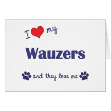 Amo mi Wauzers (los perros múltiples) Tarjetas