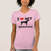 Amo mi weimaraner camiseta