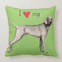 Amo mi Weimaraner Cojines