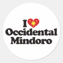 Amo Mindoro occidental Pegatina