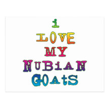 Amo mis cabras de Nubian Tarjetas Postales