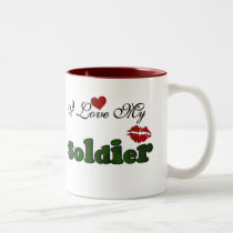Amo mis camisetas y regalos del soldado tazas