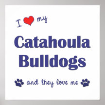 Amo mis dogos de Catahoula (los perros múltiples) Impresiones