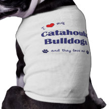 Amo mis dogos de Catahoula (los perros múltiples) Camisetas De Mascota