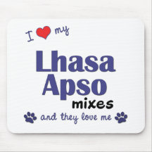Amo mis mezclas de Lasa Apso (los perros múltiples Alfombrillas De Raton
