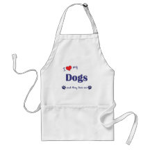 Amo mis perros (los perros múltiples) delantales