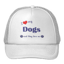 Amo mis perros (los perros múltiples) gorras de camionero