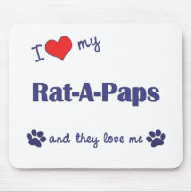 Amo mis Rata-UNO-Paps (los perros múltiples) Tapete De Ratones