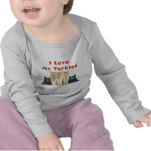 AMO MIS TERRIERES DE YORKIES TRES YORKSHIRE CAMISETAS