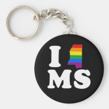 AMO MISSISSIPPI GAY -- BLANCO - .png Llaveros