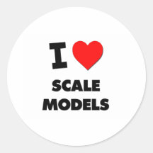 Amo modelos de escala pegatina
