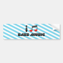 Amo música baja pegatina de parachoque