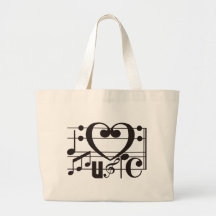 AMO MÚSICA BOLSAS LIENZO