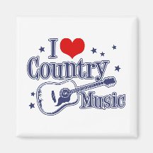 Amo música country imán de nevera