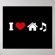 Amo música de la casa impresiones