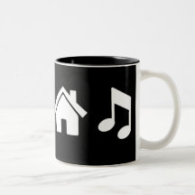 Amo música de la casa taza de café