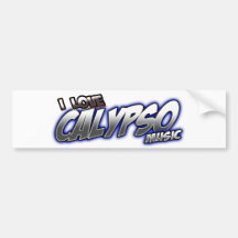 Amo música del CALYPSO Pegatina De Parachoque