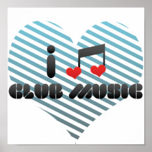 Amo música del club posters