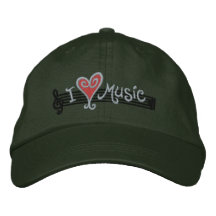 Amo música gorra de beisbol bordada