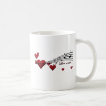 Amo música taza de café