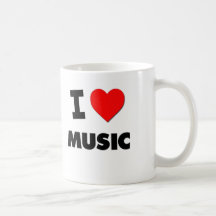 Amo música taza de café