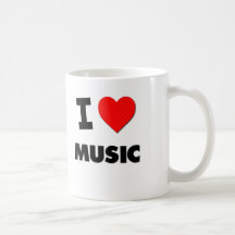 Amo música tazas de café