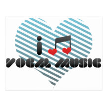 Amo música vocal tarjeta postal