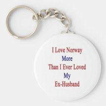 Amo Noruega más que amé nunca a mi ex marido Llavero Personalizado