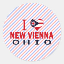 Amo nueva Viena, Ohio Etiqueta Redonda