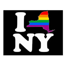 AMO NUEVA YORK GAY - BLANCO - .PNG TARJETA POSTAL