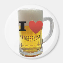 Amo Oktoberfest, imán de la cerveza-taza