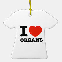 Amo órganos ornaments para arbol de navidad
