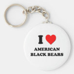 Amo osos negros americanos llaveros