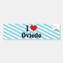 Amo Oviedo, España Etiqueta De Parachoque